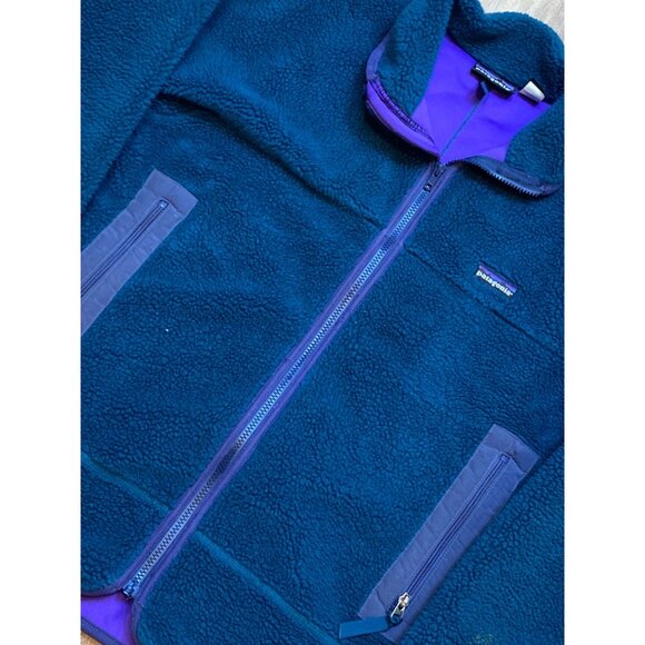 VTG 90's Patagonia PEF Deep Pile Retro X Fleece Jacket Made in USA Large - Picture 3 of 9